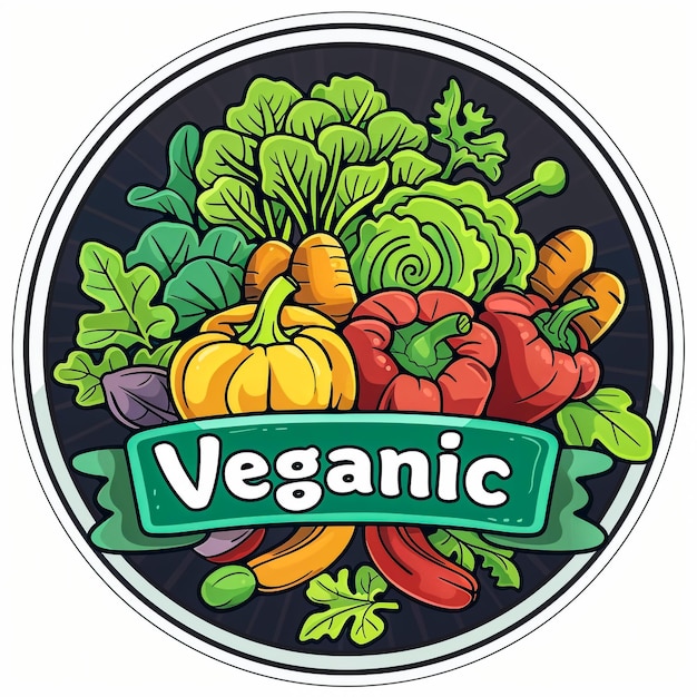 Photo a label that says vegan on it