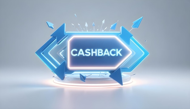 Photo label with arrows and cashback name for graphic 1