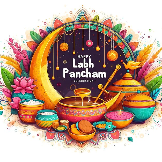 Photo labh pancham background illustration