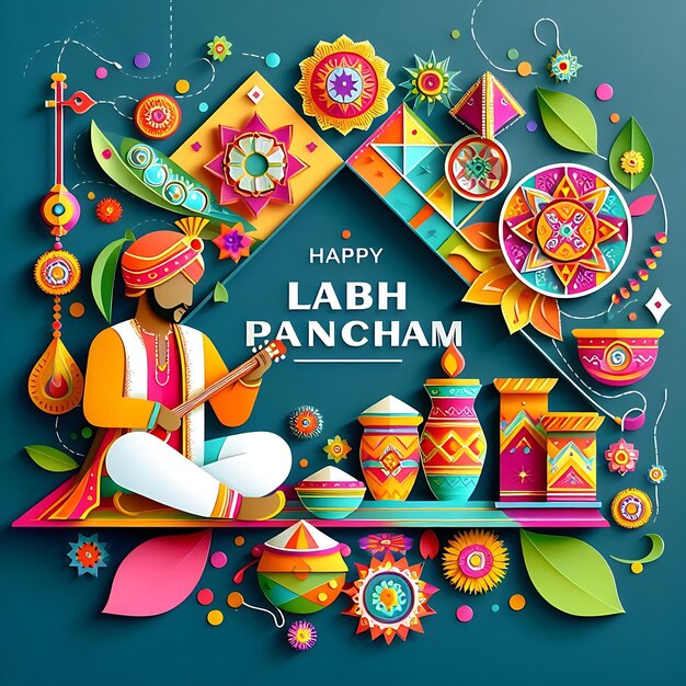 Photo labh pancham background illustration