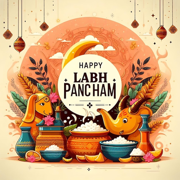 Photo labh pancham illustration