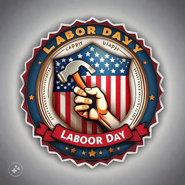 labor day badge and clipart logo labor day