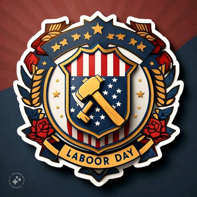 labor day badge and clipart logo labor day