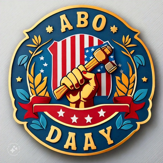 labor day badge and clipart