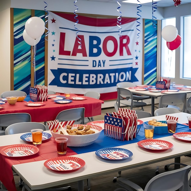 Labor Day celebration in office