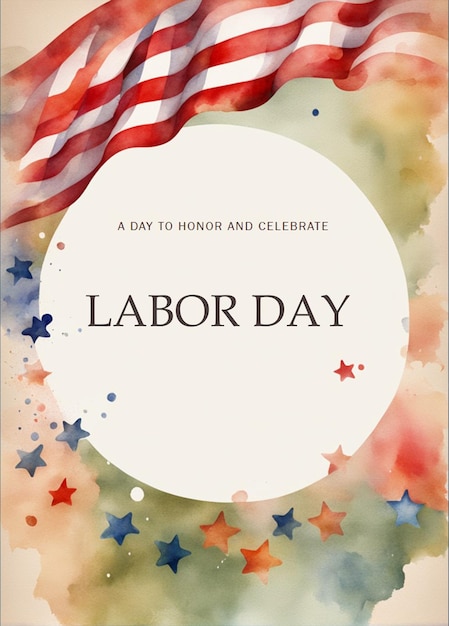 Photo labor day celebration poster