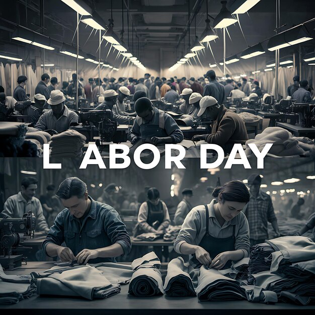 Photo labor day and the importance of workers banner posters and social media post design