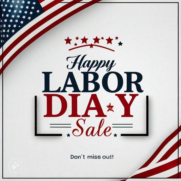 labor day sale poster for a celebration