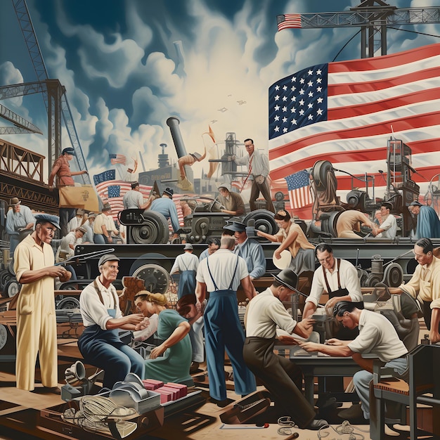 Labor Day Salute Inspiring Proud Labor Day Photos and Illustrations with evolution