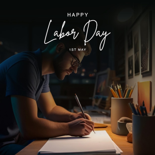 Labor Day social media post banner poster template design Labour day design card