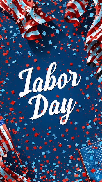 Labor day text banner