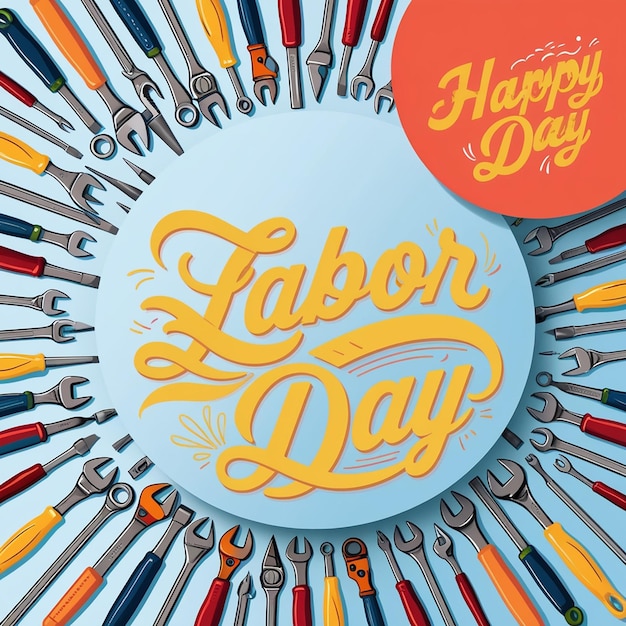 Labor Day Tshirt Design Template Celebrate Labor Day Quotes Calligraphy Graphic Design