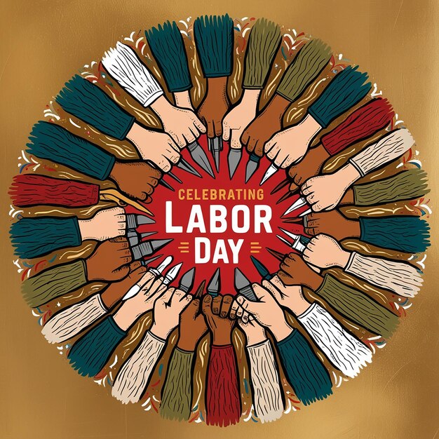 Labor Day Tshirt Design Template Celebrate Labor Day Quotes Calligraphy Graphic Design