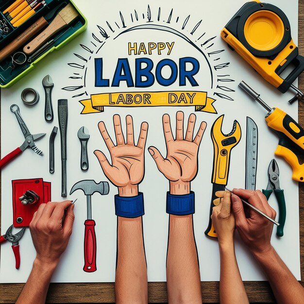 Labor Day Tshirt Design Template Celebrate Labor Day Quotes Calligraphy Graphic Design