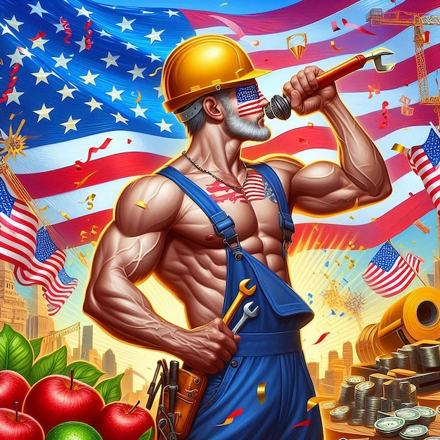 Labor Day of USA Template