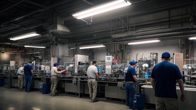 Labor Day Workers Male Packing Line