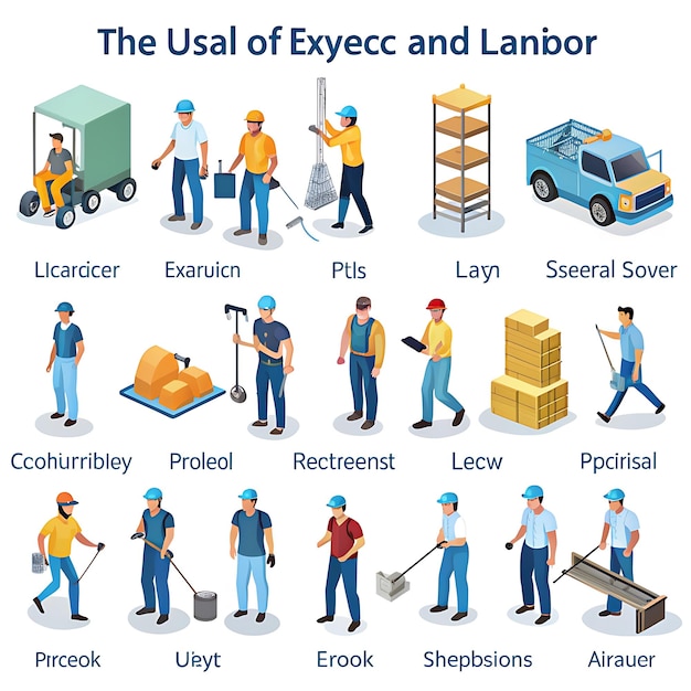 Photo the labor physical work royalty use every equipment nice image ai generator