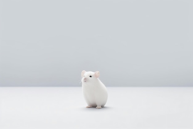 a laboratory mouse with white background