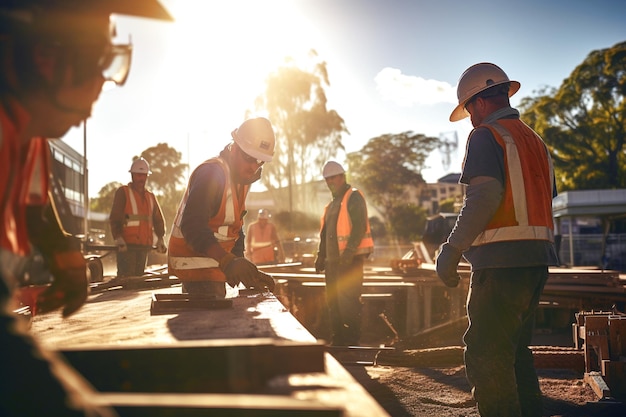 A labour is standing his worksite