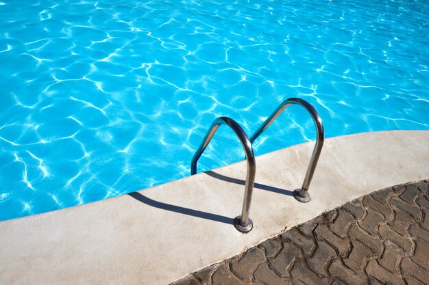 Ladder to swimming pool