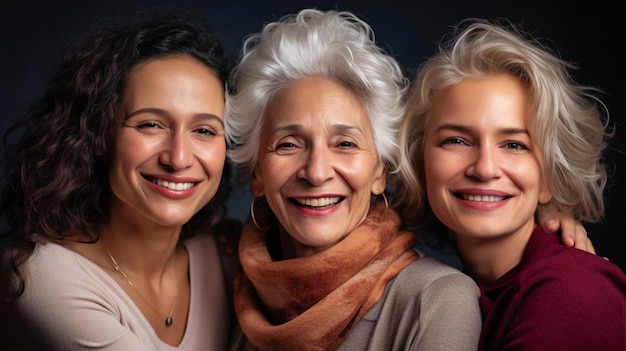 Ladies of all ages working together Generative AI