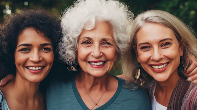 Ladies of all ages working together Generative AI