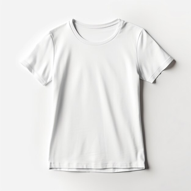 Ladies tshirt mockup on isolated white background generated AI