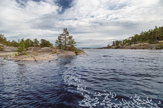 Ladoga lake landscape