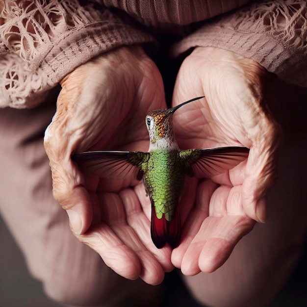 a lady holding a butterfly that has a tiger on it