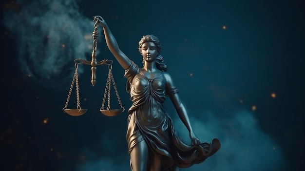 Lady Justice holding a scale of justice