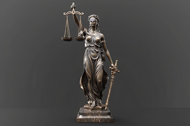 Photo lady justice statue on transparent background for legal use