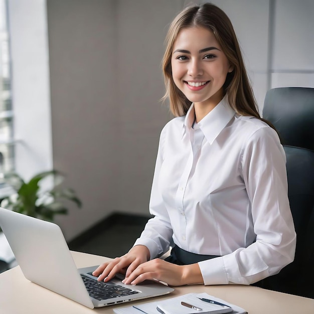 A lady in an office