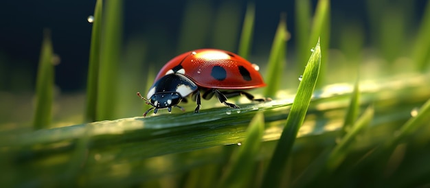 Ladybug on a Blade of Grass