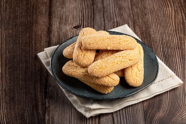 Ladyfingers cookies on the table