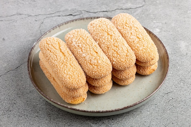 Ladyfingers cookies on the table