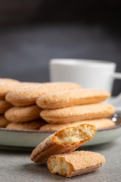 Ladyfingers cookies on the table