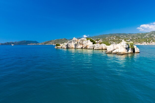 Lagoon in sea landscape view of beach