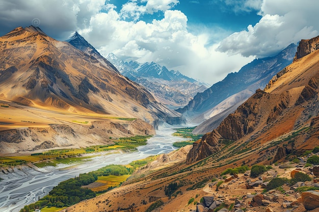 Lahaul and Spiti indian illustration background