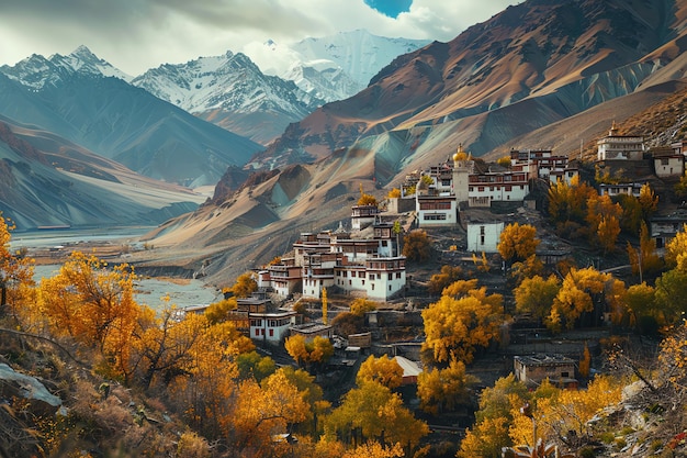 Lahaul and Spiti indian illustration background