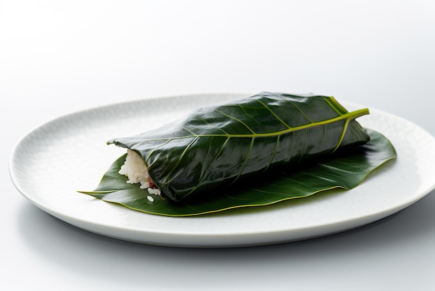 Laing taro leaves cooked in coconut milk AI generative