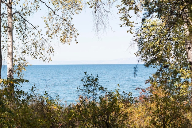 lake baikal in summer and autumn