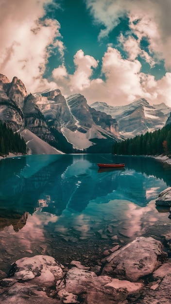 Lake Braies landscape