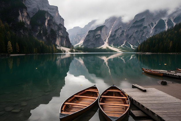 Lake Braies Landscape