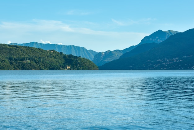 Lake Como (Italy) summer cloudy evening view