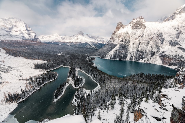 Lake in heavy storm at national park