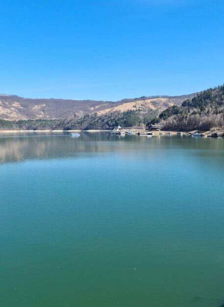 The lake is a beautiful place to swim.