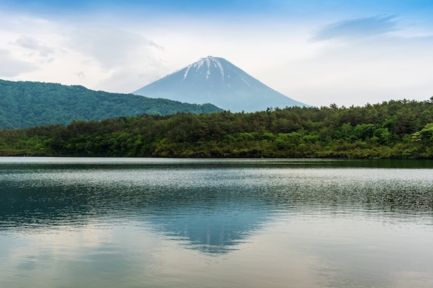 Lake Kawaguchi and Foji mountain in Japan