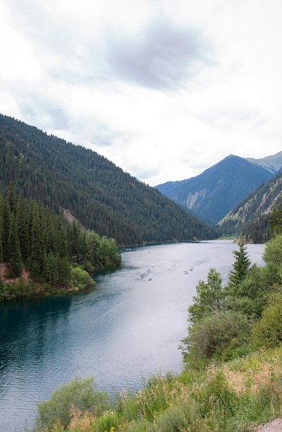 Lake kolsai is a tourist destination in Kazakhstan beautiful protected area of kazhastan