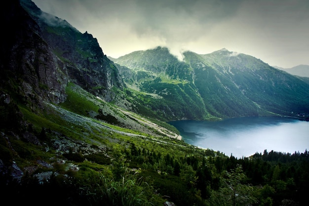 Lake in mountains