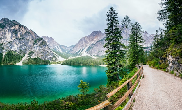 Lake between mountains